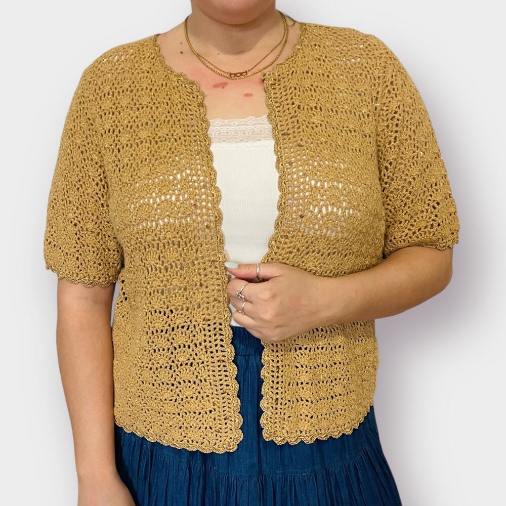 Y2K R&K Gold Crochet Overlay - Picture 4 of 7